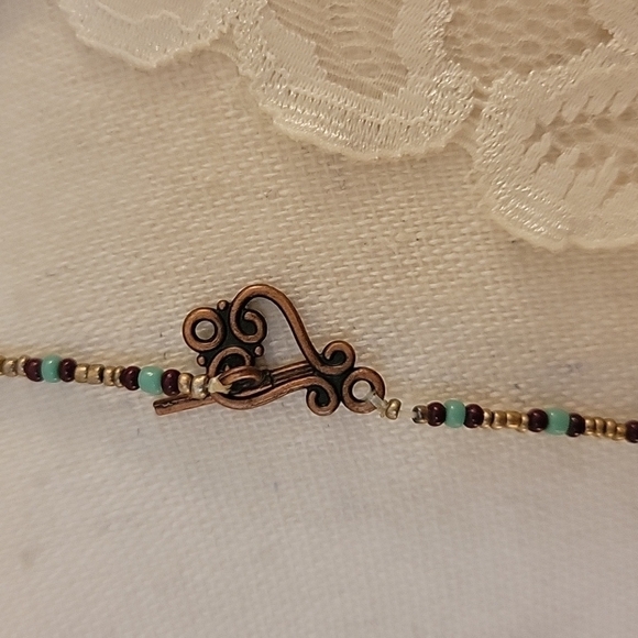 Handmade Acrylic Glass Seed Beaded Necklace - Picture 8 of 8